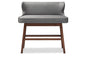 Baxton Studio Gradisca Modern and Contemporary Grey Fabric Button-tufted Upholstered Bar Bench Banquette