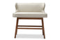 Baxton Studio Gradisca Modern and Contemporary Light Beige Fabric Button-tufted Upholstered Bar Bench Banquette