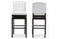 Baxton Studio Ginaro Modern and Contemporary White Faux Leather Button-tufted Upholstered Swivel Bar Stool (Set of 2)