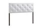 Baxton Studio Baltimore Modern and Contemporary King White Faux Leather Upholstered Headboard