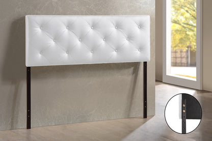 Baxton Studio Baltimore Modern and Contemporary Queen White Faux Leather Upholstered Headboard