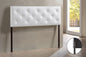 Baxton Studio Baltimore Modern and Contemporary Queen White Faux Leather Upholstered Headboard