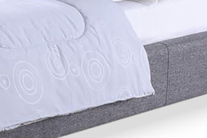 Baxton Studio Hillary Modern and Contemporary Queen Size Grey Fabric Upholstered Platform Base Bed Frame