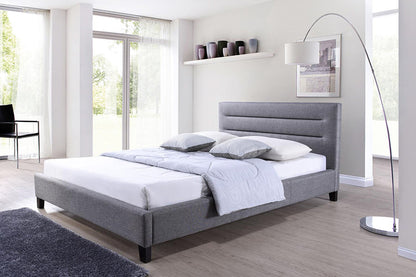 Baxton Studio Hillary Modern and Contemporary Full Size Grey Fabric Upholstered Platform Base Bed Frame