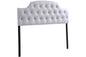 Baxton Studio Morris Modern and Contemporary Queen Size White Faux Leather Upholstered Button-tufted Scalloped Headboard