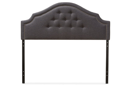 Baxton Studio Cora Modern and Contemporary Dark Grey Fabric Upholstered Queen Size Headboard