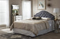 Baxton Studio Cora Modern and Contemporary Dark Grey Fabric Upholstered Queen Size Headboard