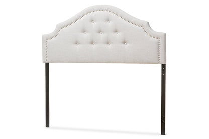 Baxton Studio Cora Modern and Contemporary Grayish Beige Fabric Upholstered Queen Size Headboard