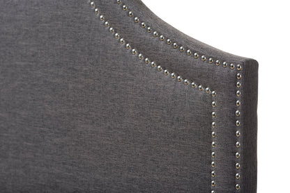 Baxton Studio Avignon Modern and Contemporary Dark Grey Fabric Upholstered Queen Size Headboard