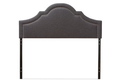 Baxton Studio Rita Modern and Contemporary Dark Grey Fabric Upholstered Queen Size Headboard
