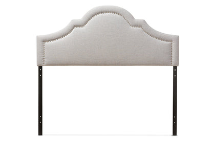 Baxton Studio Rita Modern and Contemporary Grayish Beige Fabric Upholstered King Size Headboard