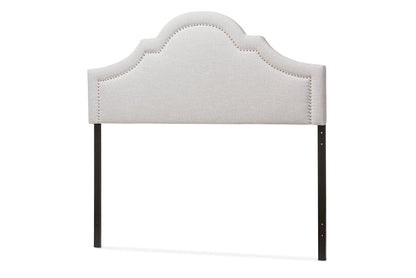 Baxton Studio Rita Modern and Contemporary Grayish Beige Fabric Upholstered Full Size Headboard