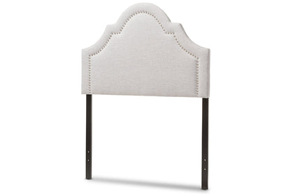 Baxton Studio Rita Modern and Contemporary Grayish Beige Fabric Upholstered Twin Size Headboard