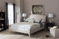 Baxton Studio Fannie French Classic Modern Style Beige Linen Fabric King Size Platform Bed