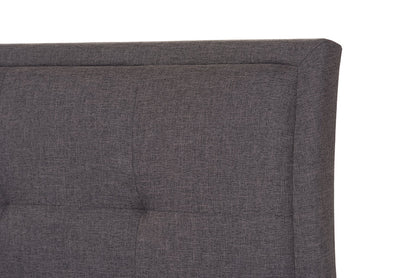 Baxton Studio Lea Modern and Contemporary Dark Grey Fabric Queen Size Storage Platform Bed