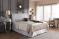 Baxton Studio Geneva Modern and Contemporary Grayish Beige Fabric Upholstered Full Size Headboard