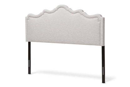 Baxton Studio Nadeen Modern and Contemporary Greyish Beige Fabric Full Size Headboard