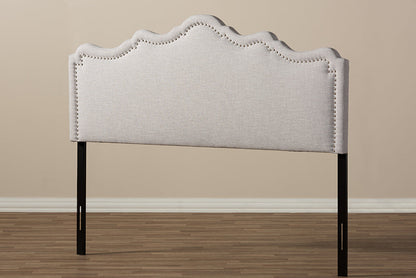 Baxton Studio Nadeen Modern and Contemporary Greyish Beige Fabric Full Size Headboard