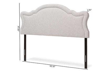 Baxton Studio Avery Modern and Contemporary Greyish Beige Fabric Queen Size Headboard