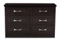Baxton Studio Colburn Modern and Contemporary 6-Drawer Dark Brown Finish Wood Storage Dresser