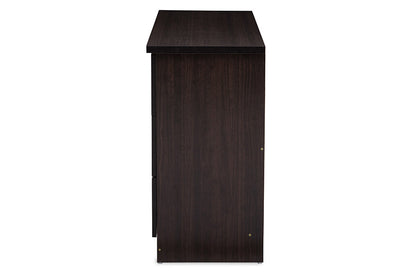 Baxton Studio Colburn Modern and Contemporary 6-Drawer Dark Brown Finish Wood Storage Dresser