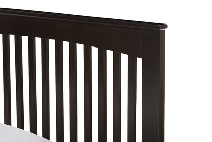 Baxton Studio Hevea Twin Size Dark Brown Solid Wood Platform Bed with Guest Trundle Bed
