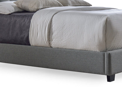 Baxton Studio Katherine Contemporary Grey Fabric Nail head Trim King Size Wingback Bed