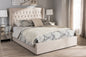 Baxton Studio Taylor Modern and Contemporary Light Beige Fabric Queen Size Gas-Lift Platform Bed