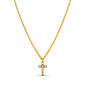 Dainty Pearl Cross Necklace