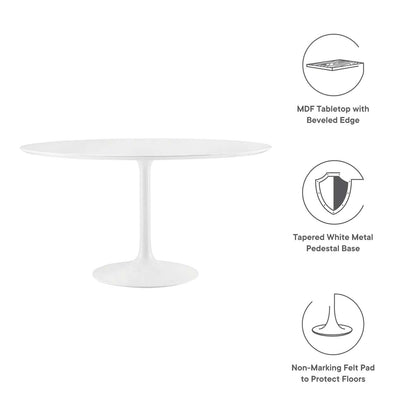 Lippa 54" Round Wood Dining Table by Modway