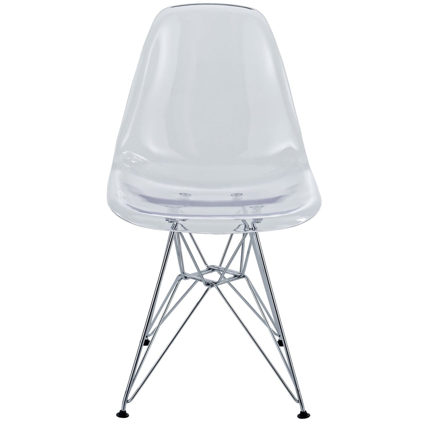 Paris Dining Side Chair Set of 2 in Clear