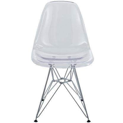 Paris Dining Side Chair Set of 2 in Clear