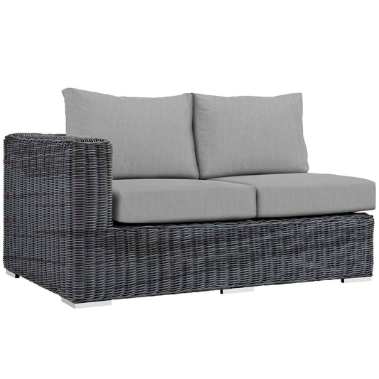 Summon Outdoor Patio Sunbrella¨ Left Arm Loveseat by Modway