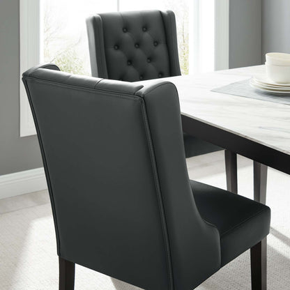 Baronet Button Tufted Vegan Leather Dining Chair by Modway