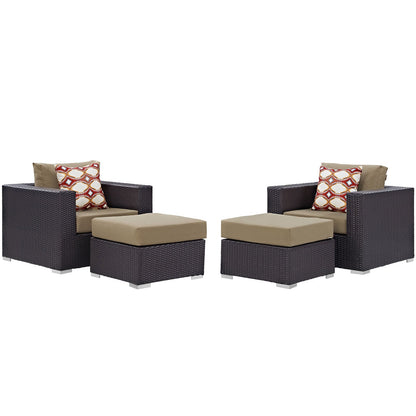 Convene 4 Piece Outdoor Patio Sectional Set by Modway