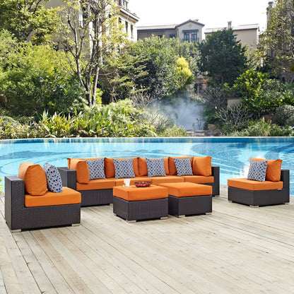 Convene 8 Piece Outdoor Patio Sectional Set by Modway
