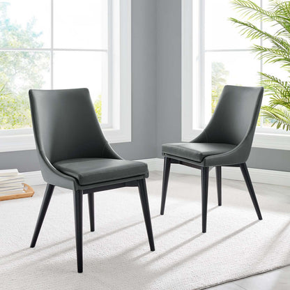 Viscount Vinyl Dining Side Chair Set of 2 by Modway