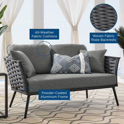 Stance Outdoor Patio Aluminum Loveseat by Modway