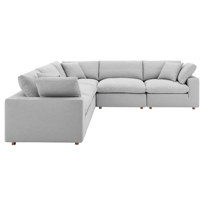 Commix 5 Piece Down Filled Overstuffed Sectional Sofa by Modway
