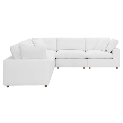 Commix 5 Piece Down Filled Overstuffed Sectional Sofa by Modway