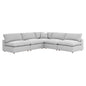 Commix 5-Piece Down Filled Overstuffed Armless Sectional Sofa by Modway