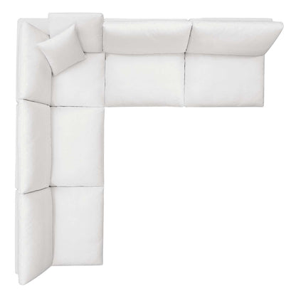 Commix 5-Piece Down Filled Overstuffed Armless Sectional Sofa by Modway