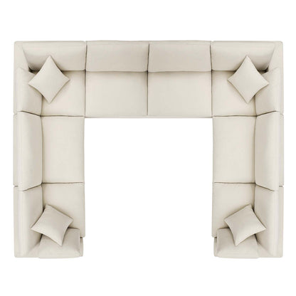 Commix 8-Piece Down Filled Overstuffed Sectional Sofa by Modway