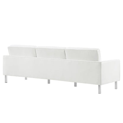 Loft Tufted Vegan Leather Sofa by Modway