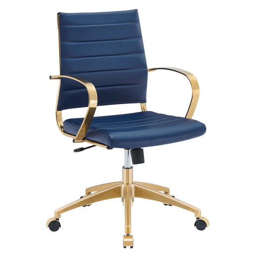 Jive Gold Stainless Steel Midback Office Chair by Modway