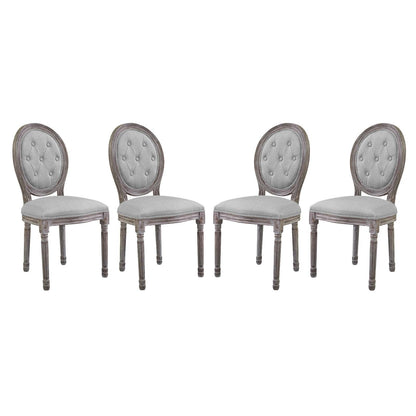 Arise Upholstered Fabric Dining Side Chair Set of 4 by Modway