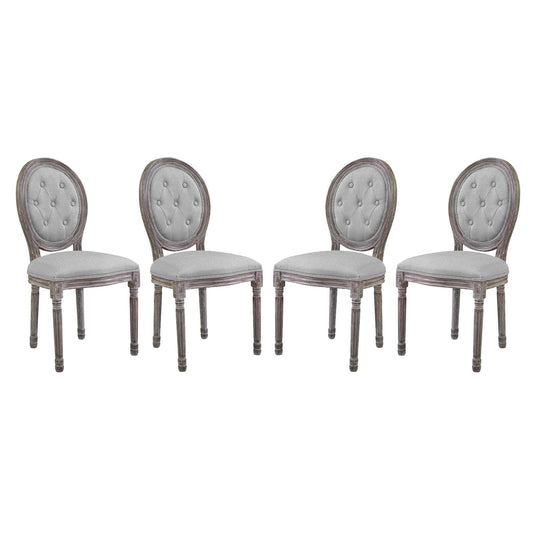 Arise Upholstered Fabric Dining Side Chair Set of 4 by Modway
