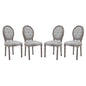 Arise Upholstered Fabric Dining Side Chair Set of 4 by Modway