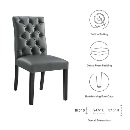 Duchess Vinyl Dining Chair Set of 2 by Modway
