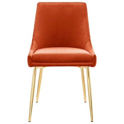 Viscount Performance Velvet Dining Chairs Set of 2 by Modway